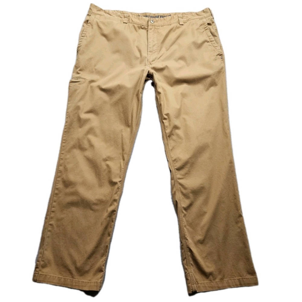 Duluth Trading Co Flex Ballroom Khakis Pants Mens 42x32 Khaki Beige Side Pocket